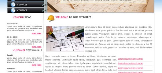 Free Construction web template
