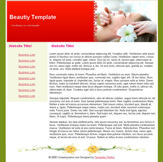 Free Beauty Spa blog template