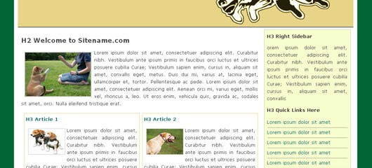 Free Pet website Template