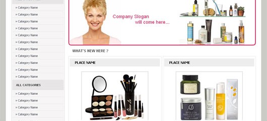 Free beauty shop web template