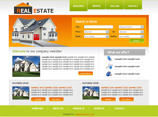 Another free real estate web template