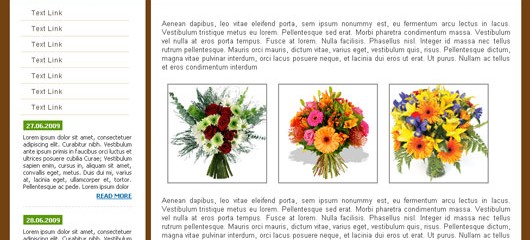 free Flowers shop web template