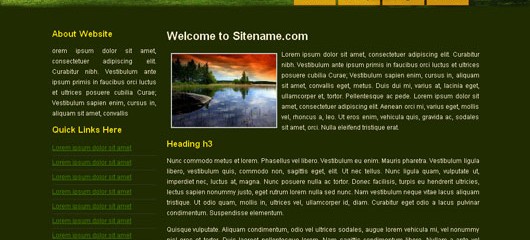 Free nature css web template