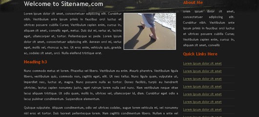 Free css web template – Personal blog