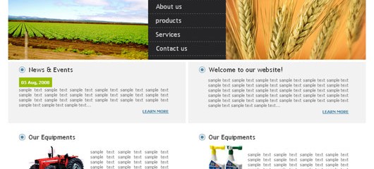 Free agriculture web template