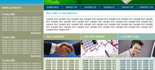 free finance web template