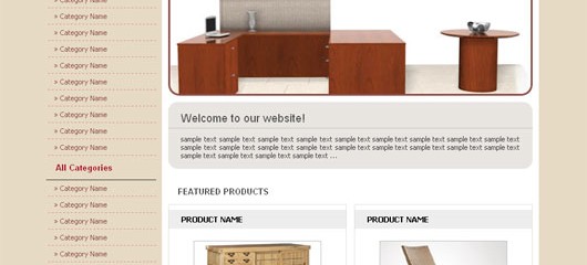 Free Furniture store web template