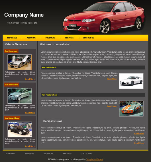Free Car Dealers Css Template