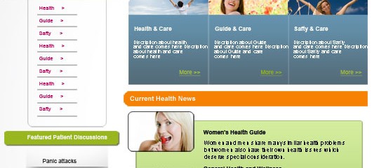 Free family health PSD web template