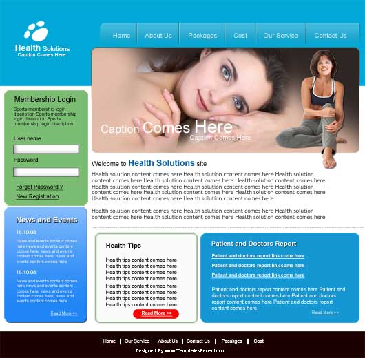 Free beauty Saloon PSD web template