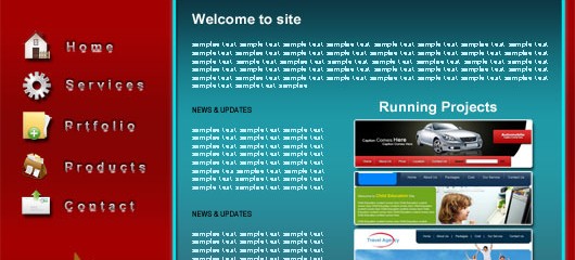 Free web design portfolio PSD web template