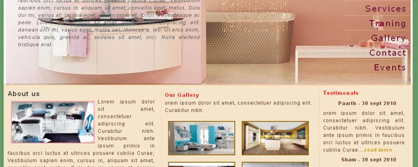 Free Interior design company web template