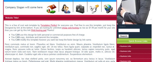 Free Content Writing company web template