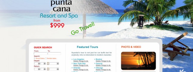 Free travel agency web template