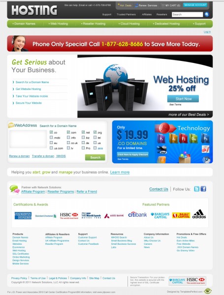 Free Web Hosting PSD Template