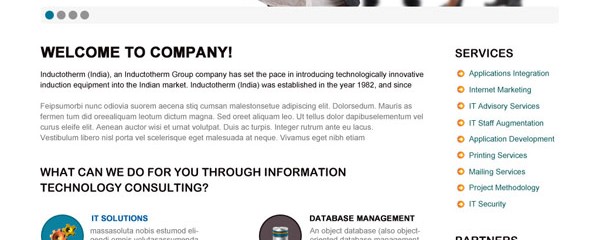 Free IT consultancy PSD business template