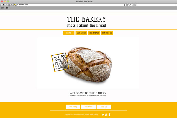 bakery website template