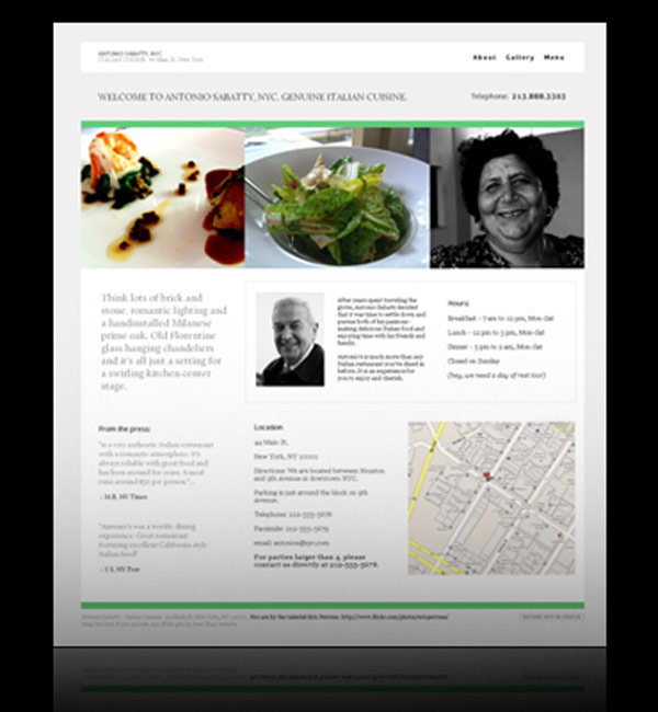 Create free restaurant or food website