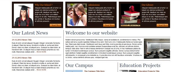 Free Education website template