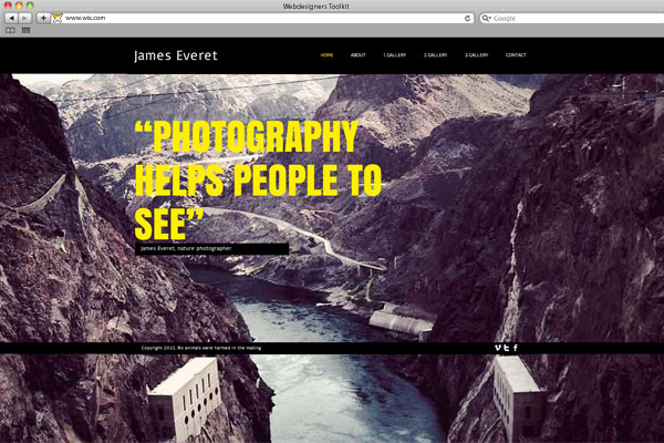photography website template