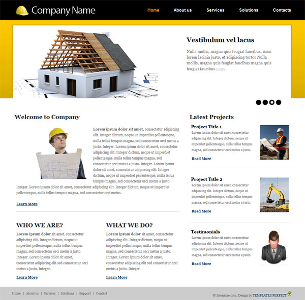Free Construction company template - Builders