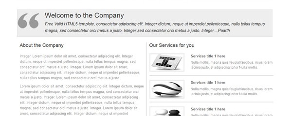 Free html 5 business template – Corpbiz