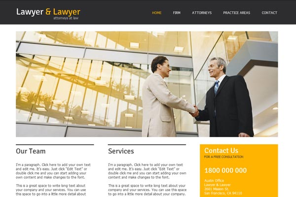 lawyer web template