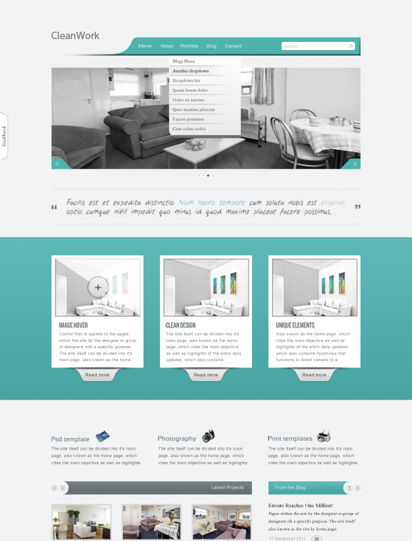 Free Portfolio PSD web template