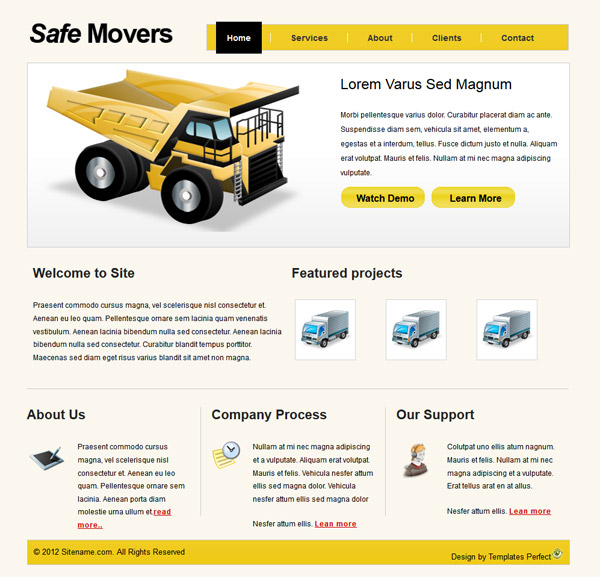 Packers and Movers website template