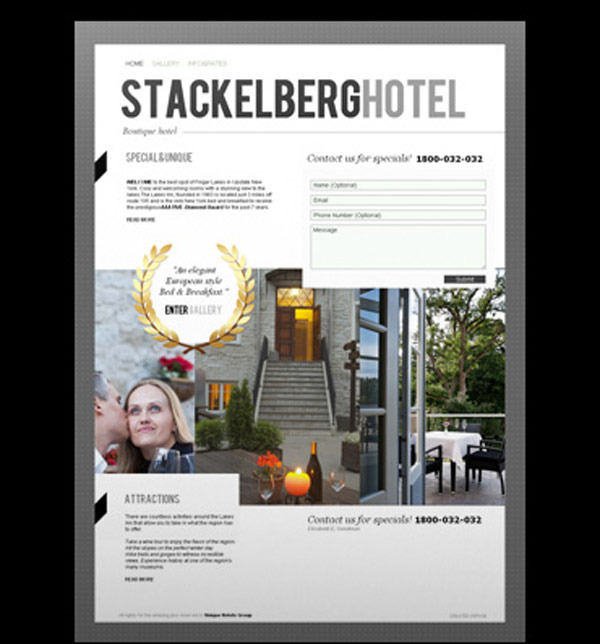 Create free hotel website