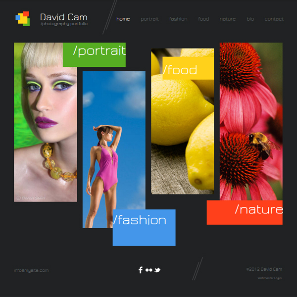 Create free photography website online
