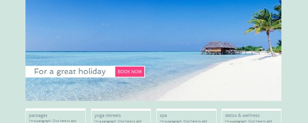 Make Free spa resort website