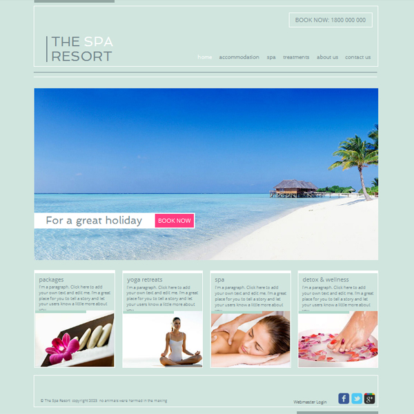 spa resort website