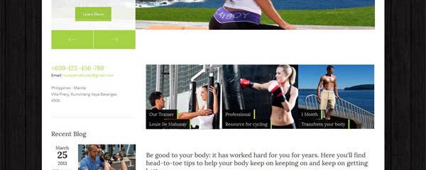 Responsive html5 Gym Fitness Template