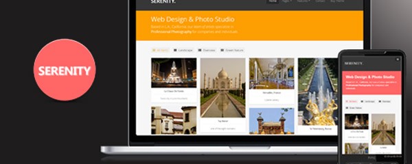 Responsive Portfolio Template – Serenity