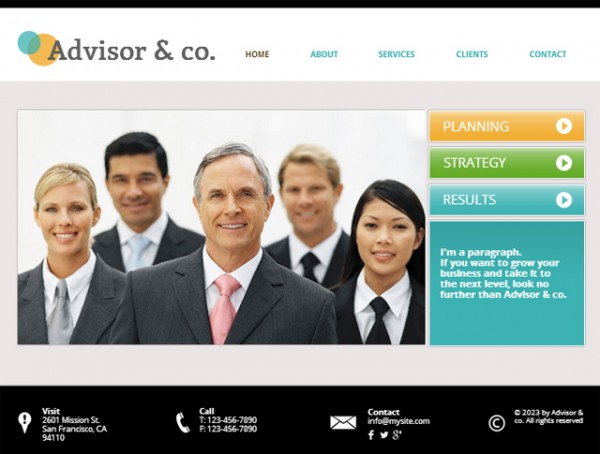Build your own Advisor Consultant company website