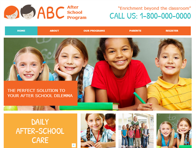 Create free After School Program website