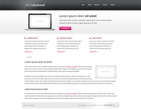 Black-diamond - free css xhtml template