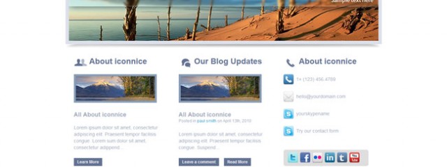 Portfolio Site and Blog web template