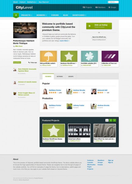 Free Community Website PSD Template