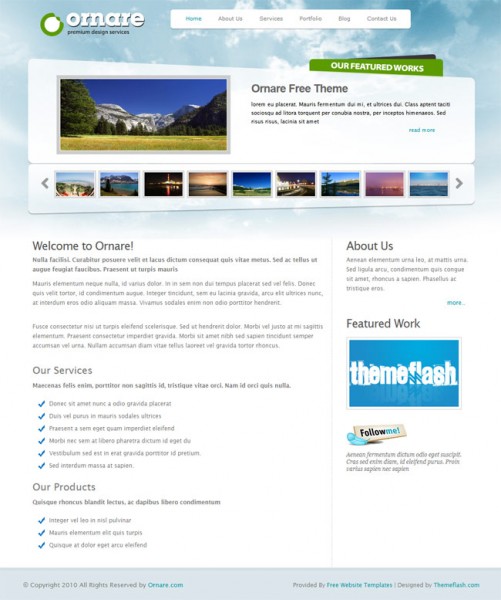 Ornare - Free portfolio website template