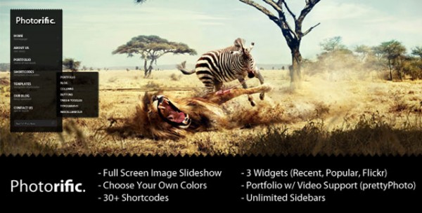 Photorific - Photography WordPress Theme