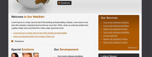 Free business xhtml css template