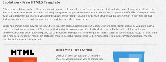 Evolution – Minimalistic HTML5 Template