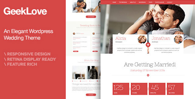 Responsive WordPress Wedding Theme