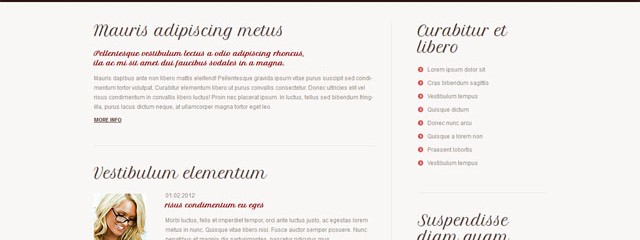 Nice typography free CSS web template
