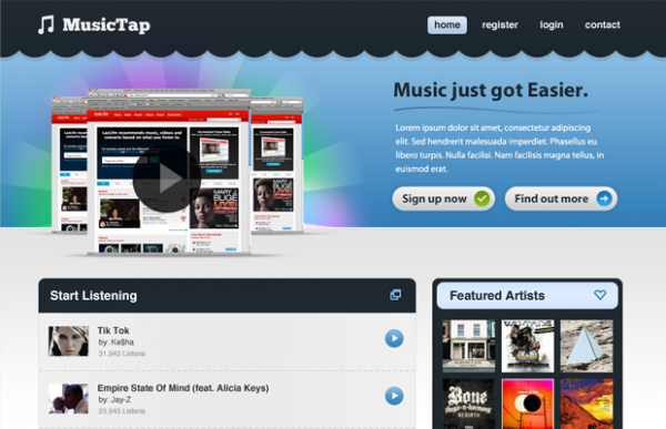 10-beautiful-music-streaming-website-psd-tutorial