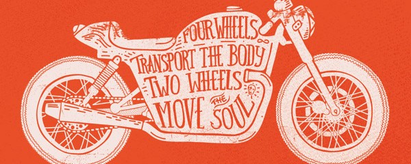 15 Cool Motorcycle Culture Hand Lettering Illustrations