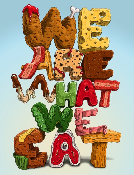 3d-typography-we-are-what-we-eat