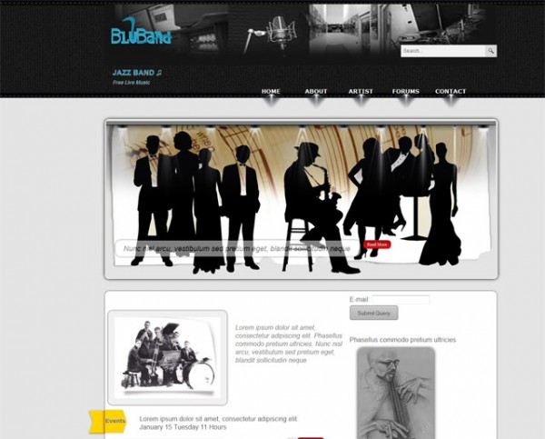 Jazz band html5 website template